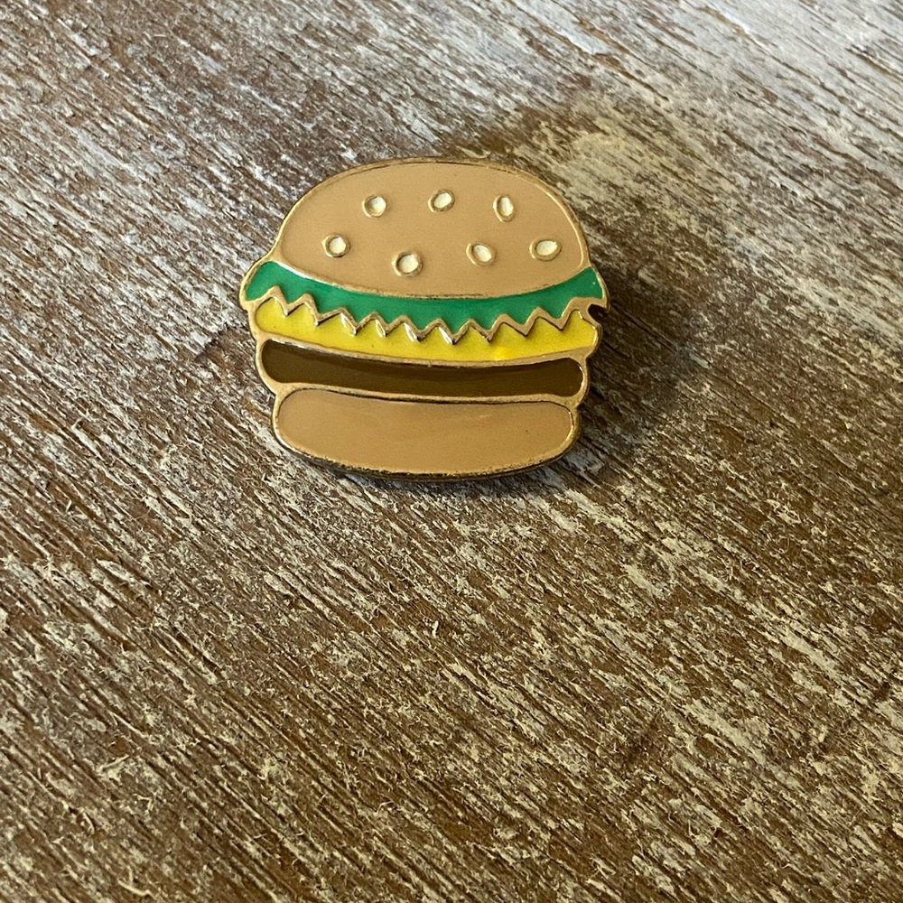 Cheeseburger Enamel Brooch Pin
